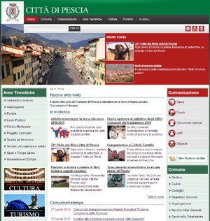 Home Page del Comune di Pescia (PT)