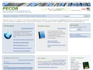 Homepage Portal on Central Eastern and Balkan Europe (PECOB)