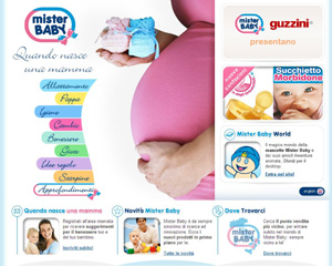 Pagina iniziale del portale Mister Baby 