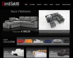 Pagina iniziale del sito web Dondi Salotti