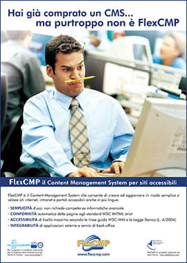 Immagine della nuova campagna stampa FlexCMP