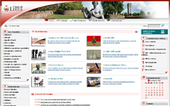 Pagina iniziale del sito del Comune di Lucca