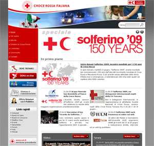 Home page del sito Croce Rossa - vai al sito