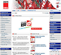 Homepage del nuovo sito Federazione Pubblica CGIL