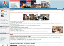 Pagina iniziale del sito del Comune di Candelo