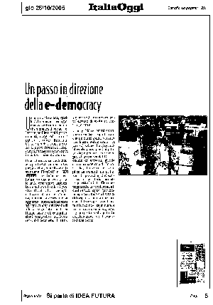 Articolo da "Italia Oggi" di ottobre 2006 in formato PDF non accessibile
