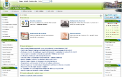 Pagina iniziale del sito del Comune di Codogno