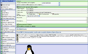 Schermata dell' Editor Visuale di FlexCMP