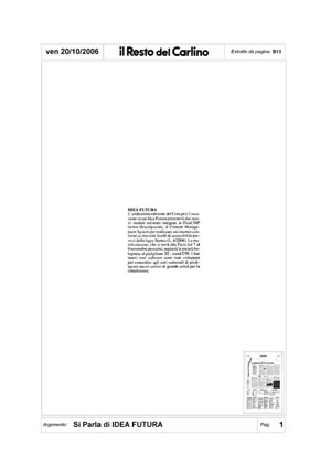 Articolo da "Il Resto del Carlino" di novembre 2006 in formato PDF non accessibile