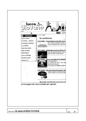 Articolo da "Corriere di Lucca" di settembre 2006 pagina 2 in formato PDF non accessibile