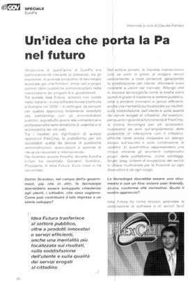 Immagine dell'articolo da "E-Gov" di maggio 2007