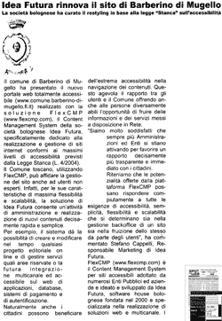 Immagine dell'articolo da "Spot and Web" di febbraio 2006