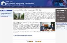 Pagina iniziale del sito di CNR-ITB
