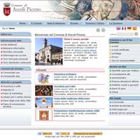 Pagina iniziale del sito del Comune di Ascoli Piceno