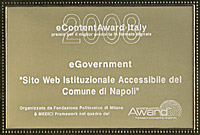 Premio eContent Award 2008 al Comune di Napoli