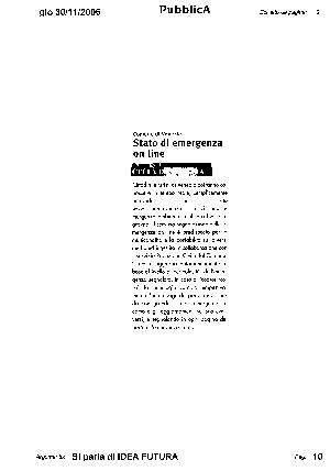 Articolo da PubblicA di novembre 2006 in formato PDF non accessibile