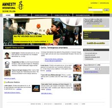 Homepage del portale di Amnesty International Italia