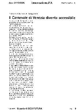 Immagine dell'articolo da "Innovazione PA" di dicembre 2006