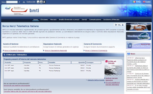 Pagina iniziale del nuovo portale di BMTI