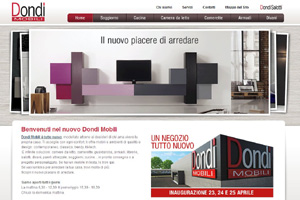 Pagina iniziale del sito web Dondi Mobili