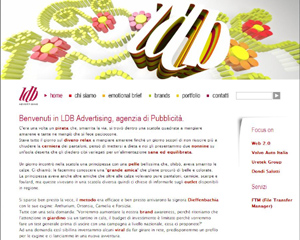 Homepage dal sito LDB Advertising