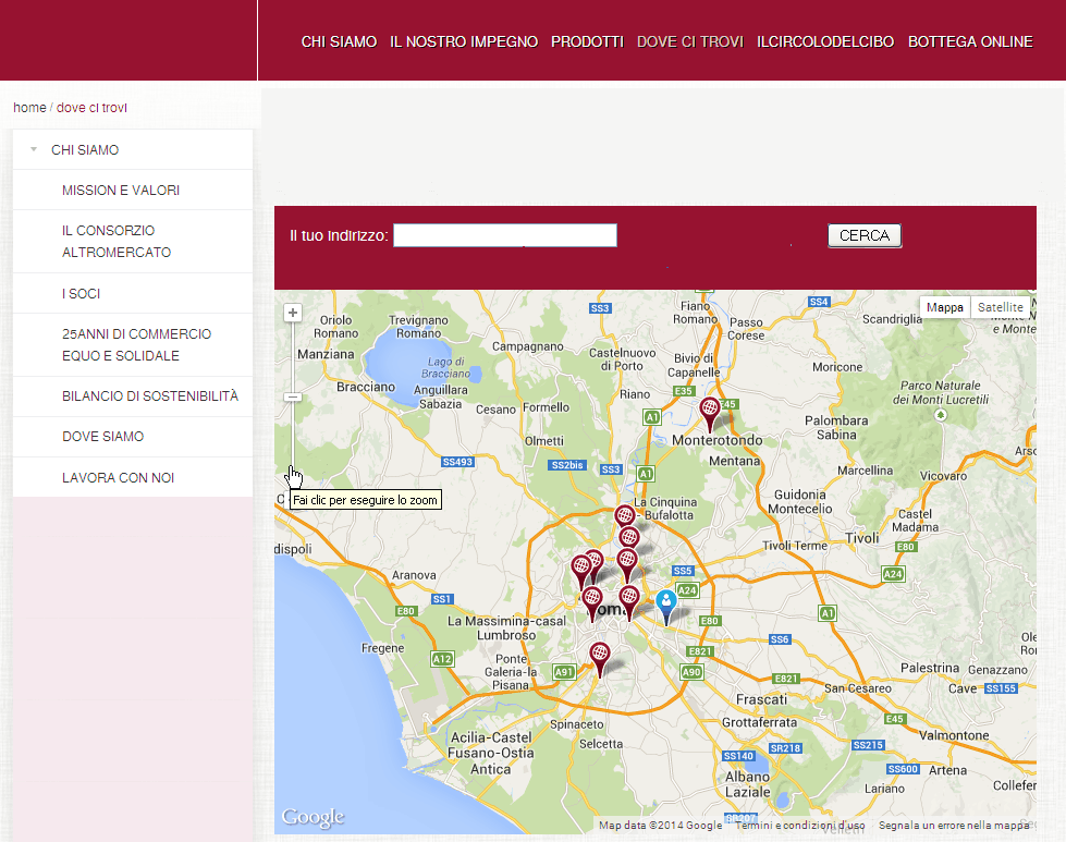 Geo-Elencatore che visualizza tutti gli elementi geografici classificati come “referenze”