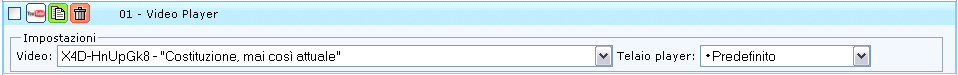 Oggetto "Player Video"