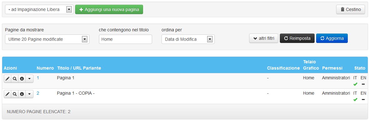 Esempio di Pagina duplicata