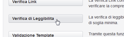 Pulsante per accedere alla verifica della leggibilità