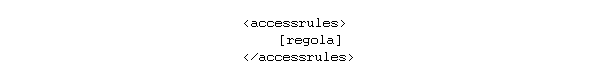 Codice xml per la condizione d'accesso