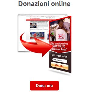 La nuova interfaccia per le donazioni a Croce Rossa Italiana