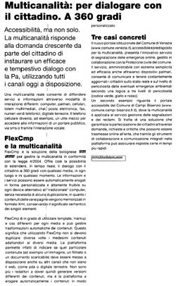 Immagine dell'articolo da "E-Gov" di aprile 2007