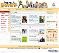 Homepage del nuovo sito accessibile Lucca Giovane