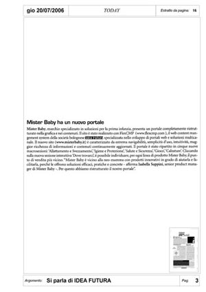 Articolo da "Today" di luglio 2006 in formato PDF non accessibile