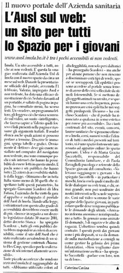 Immagine dell'Articolo da Sabato Sera del 05/02/05