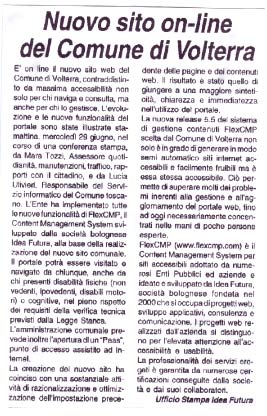 Immagine dell'Articolo da La Spalletta del 1 Luglio 2005 