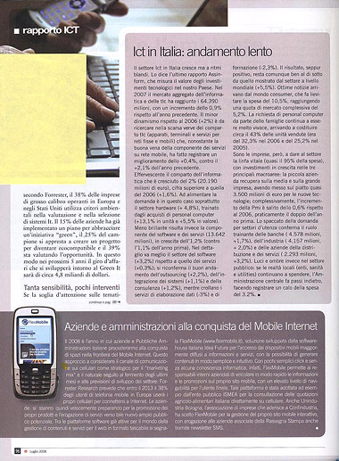 Immagine dell'articolo da "Espansione" di Giugno 2008