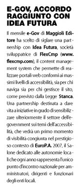 Immagine dell'articolo da "DailyNet" di marzo 2007