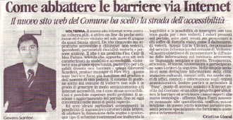 Immagine dell'Articolo da Il Tirreno del 30 Giugno 2005 
