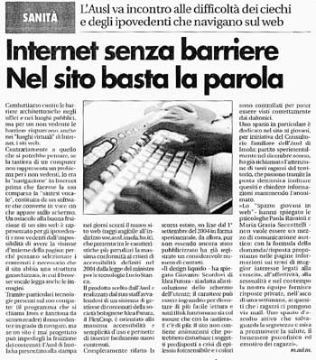 Immagine dell'articolo da Il Nuovo Diario Messaggero del 05/02/05