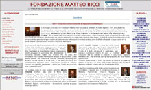 Pagina iniziale del sito Fondazione Ricci