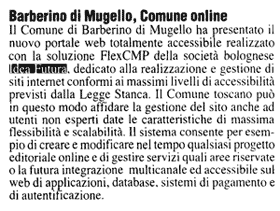 Immagine dell'Articolo da Il Corriere delle Comunicazioni di marzo 2006