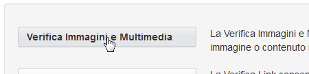 Pulsante per accedere alla verifica Immagini e Multimedia