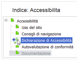 Trascinamento+CTRL della voce d’Indice