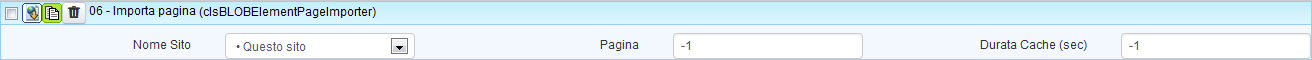 L’oggetto “Importa pagina”