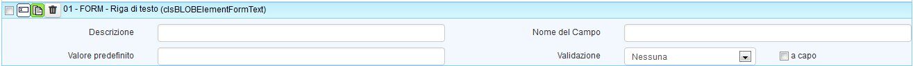 L’oggetto “FORM - Riga di testo”
